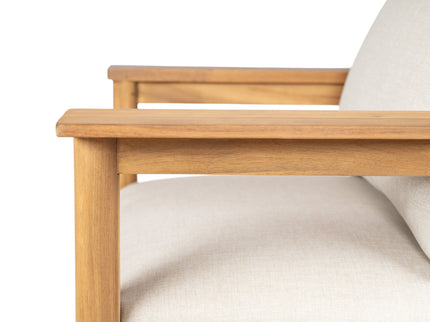 Terassi - Outdoor Lounge Chair (Set of 2) With Cushions - Beige / Light Teak