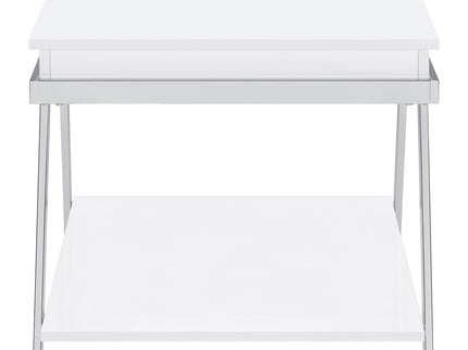 Briana - 2 Piece Coffee And End Table Set With Lift Top Legs - Gloss White