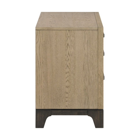 3 Drawer Nightstand With USB Charging Port - Brown