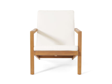 3 Piece Outdoor Chat Set With Table And 2 Adirondack Chairs - White / Brown Patina