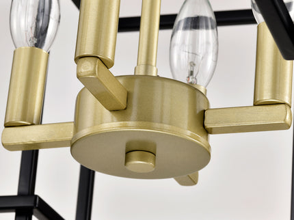 4 Light Metal Lantern Tiered Pendant Hanging Light Fixtures, Industrial Farmhouse Adjustable Height Chandeliers For Dining Room Hallway Foyer Entryway (E12 Bulbs Not Included)