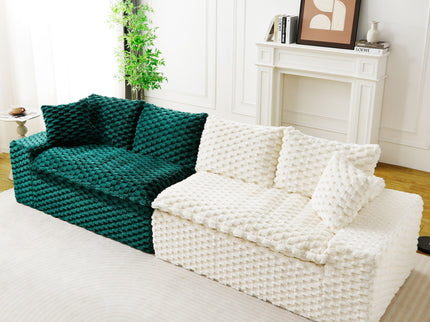 Multifunctional Sofa Pink Black, Fits 4 People
