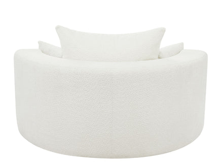 360° Swivel Chair Accent Barrel Chair With Removable Pillows