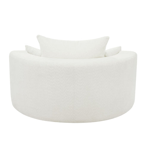 360° Swivel Chair Accent Barrel Chair With Removable Pillows