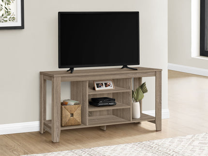 TV Stand, Console, Media Entertainment Center, Versatile Storage Shelves