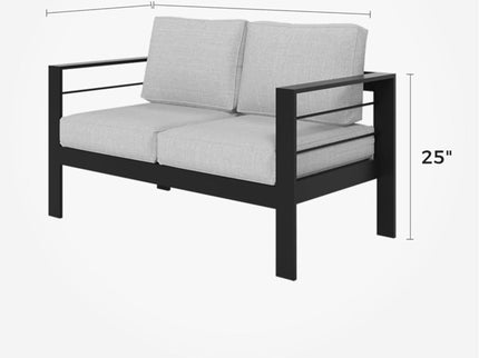 Patio All-Weather Loveseat With Thick Cushions