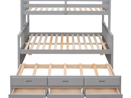 Bunk Bed With Twin Size Trundle And Drawers