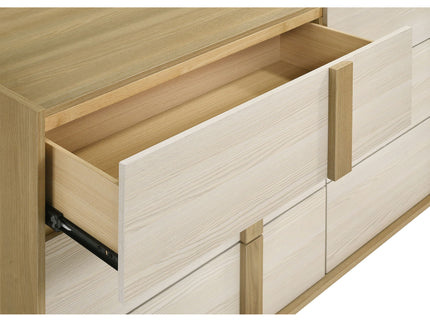 Lincoln - 4 Piece Queen Bedroom Set With LED Lighting - Natural