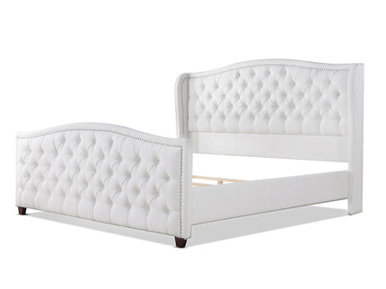 Marcella - Upholstered Shelter Headboard Bed Set