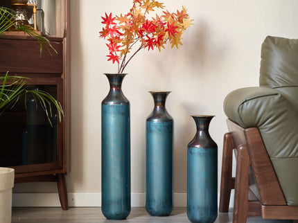 Modern Droplet Shaped Floor Vase Set, 3 Piece Home Decor