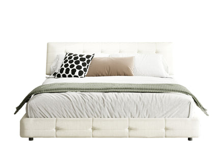 Tufted Headboard With Extra-Large Ultra-Soft Cloud Pillow Design