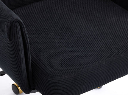 Ergonomic Mid-Back Office Chair With Gold Base