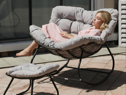 Egg Rocking Chair With Ottoman