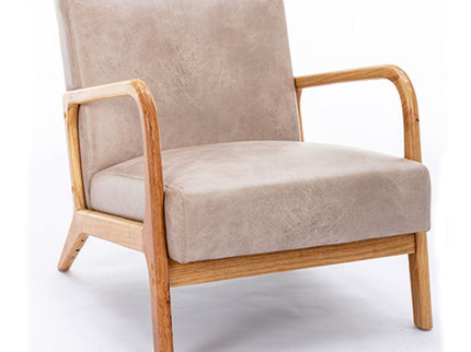 Classic Mid-Century Modern Accent Chairs, Open Framed Armchair With Cushioning
