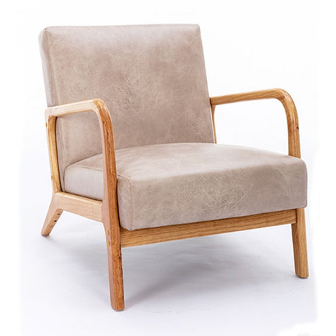 Classic Mid-Century Modern Accent Chairs, Open Framed Armchair With Cushioning