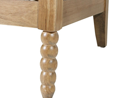 Arm Chair With Open Back Spindle Design, Padded Armrests