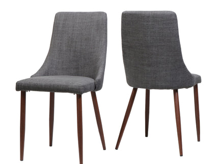 Mid Century Modern Fabric Armless Dining Chair