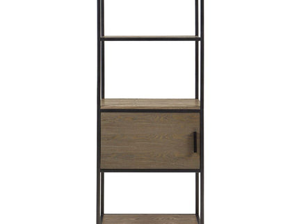 Darley - 3 Shelf Bookcase With Storage Cabinet - Gray
