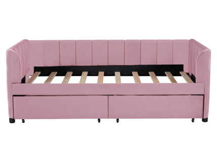 Upholstered Daybed With Ergonomic Design Backrest