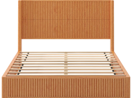 Platform Bed Frame With Headboard, Floor Standing Design