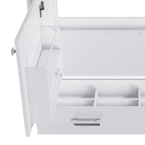 42" Bathroom Vanity Base With Doors And Drawer - White