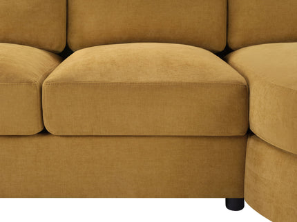 Modern L-Shaped Sectional Sofa With Curved Chaise, USB Ports, And Side Storage Pockets