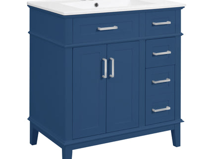 Modern Bathroom Vanity With Sink, Storage Cabinet, Soft Close Doors, Deep & Standard Drawers