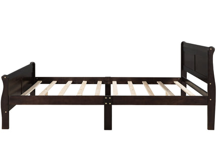 Platform Bed Frame Mattress Foundation Sleigh Bed With Headboard / Footboard / Wood Slat Suppor