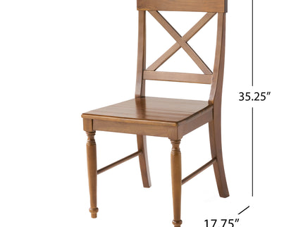 Dining Chair With X Shaped Back (Set of 2)