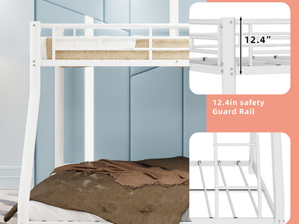 Twin Over Full Bunk Bed - White