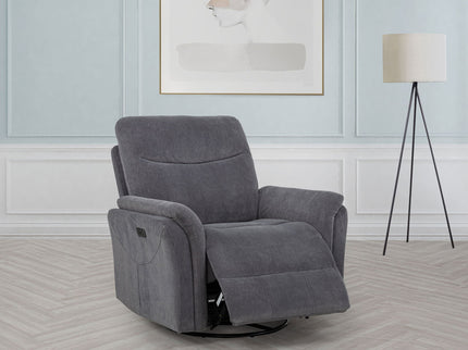 Beacon - Power Swivel Recliner With USB Charging And Adjustable Recline
