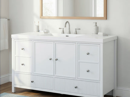 Bathroom Vanity With Separate Sink, Soft Close Doors And 4 Drawers