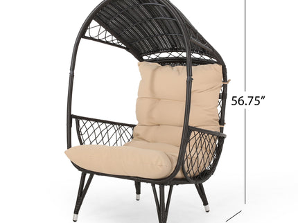 Outdoor Wicker Standing Basket Chair With Cushion