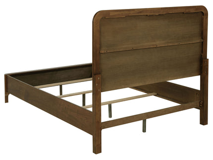 Verona - Queen Upholstered Panel Bed - Walnut