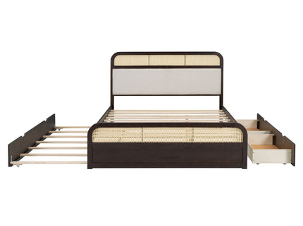Platform Bed With Trundle And 2 Drawers