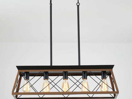 Chandelier Pendant Light For Dining Room Kitchen, 5 Light Fixture With Adjustable Height