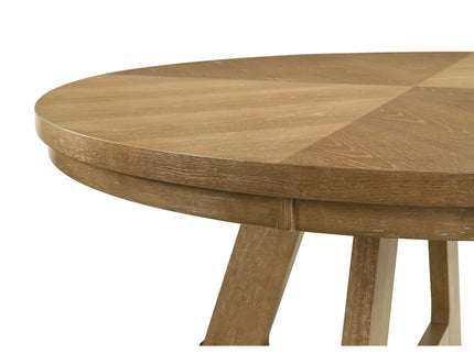 Kent - Round Dining Table - Brown Oak
