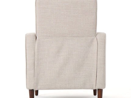 Mid-Century Modern Recliner With Button Tufted Waffle Stitch