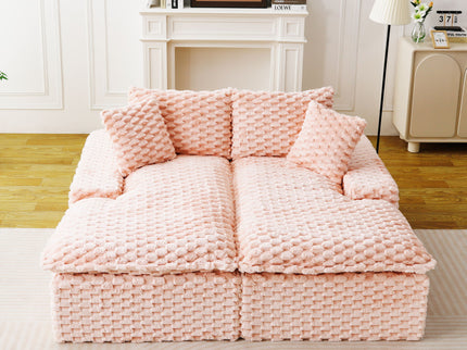 Double Chaise Lounge With Full Compressed Sponge
