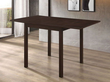 Dining Table With Drop Extension Leaf Table With Foldable Ends For Compact Spaces - Brown