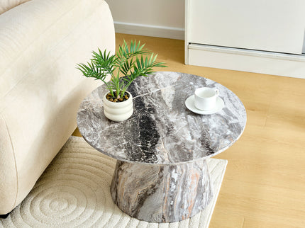 Circular Coffee Table With Adjustable Feet