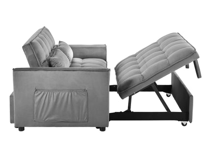 3 In 1 Pull Out Couch Convertible Sofa Bed With Reclining Backrest