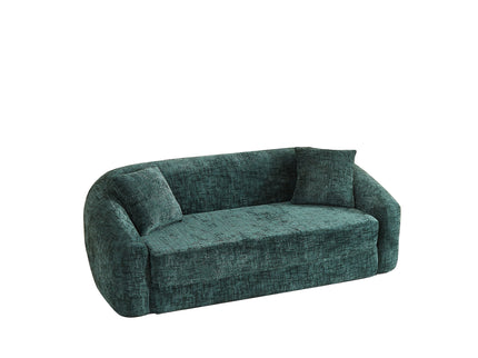 Curved Convertible Sofa, 2 In 1 Fold Out Bed With Pull Out Base And Deep Seat
