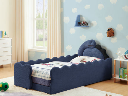 Cute Dinosaur Shaped Bed With Safety Guardrail, Toddler Frame
