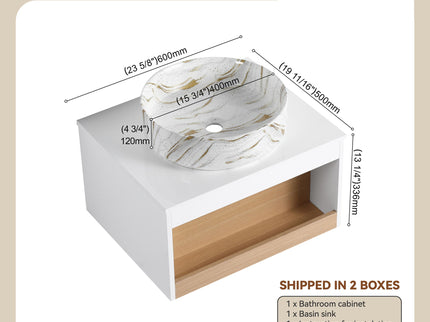 Floating Bathroom Vanity With Vessel Sink