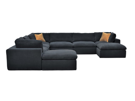 Custom Configuration Modular Sectional With Toss Pillows