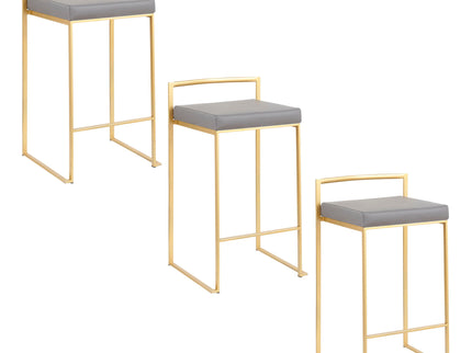 Fuji - Contemporary / Glam Design Counter Stool (Set of 2)