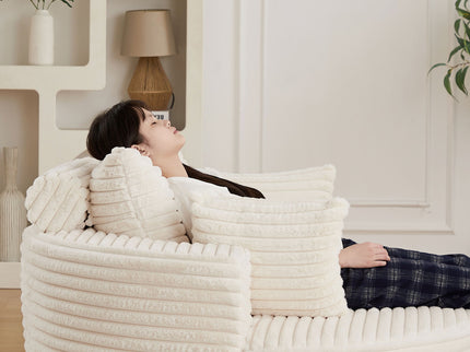 Modern Single Sofa With Backrest Pillow For Living Room