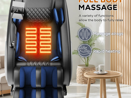 Massage Chair Recliner, Zero Gravity With Full Body Air Pressure - Black