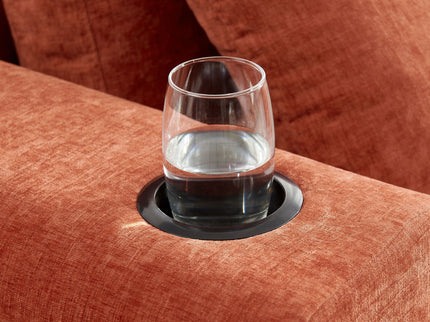 L - Shaped Sectional Sofa With Cup Holders & Side Pockets